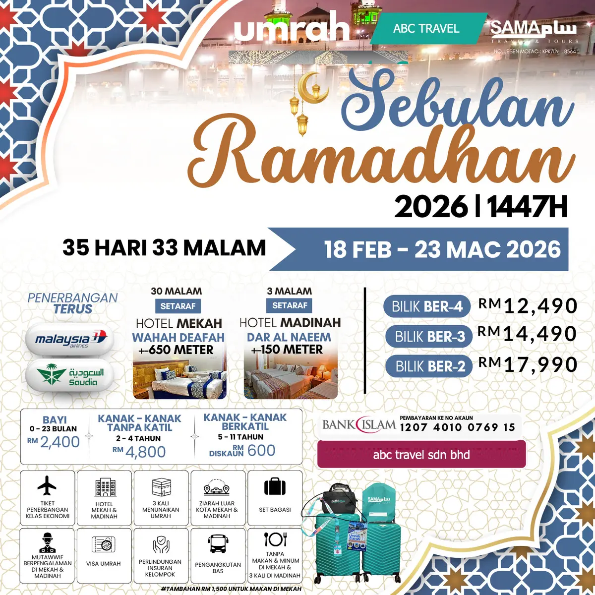 Ramadhan 2026 Umrah Package (1 bulan)